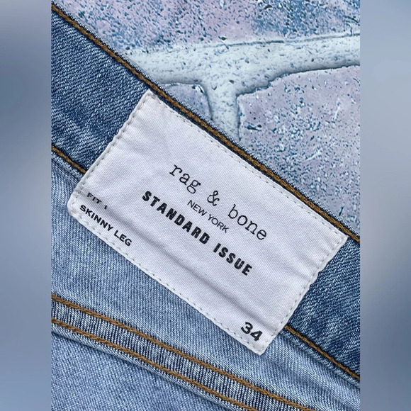 Rag & Bone Standard Issue Fit 1 Skinny Leg Jeans size 34 - Picture 8 of 11